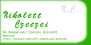 nikolett czeczei business card